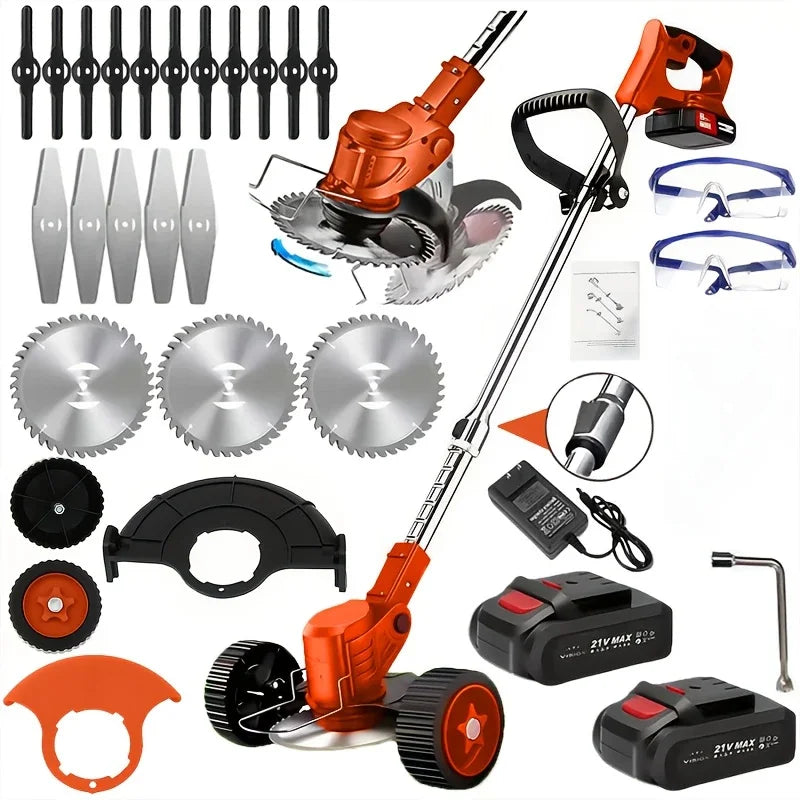 Cordless Electric Lawn Trimmer And Multi Function Garden Tool