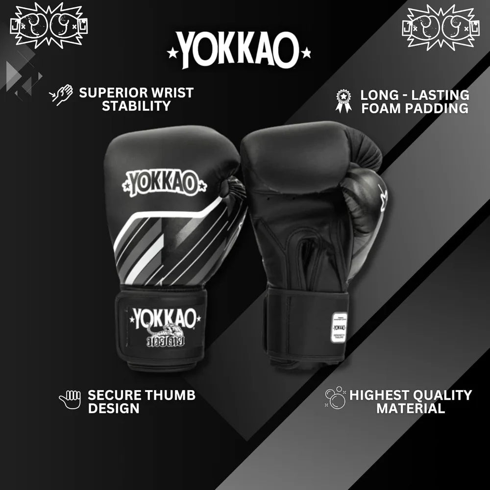 Yokkauaa Essential Muay Thai Boxing Gloves With Foam Padding