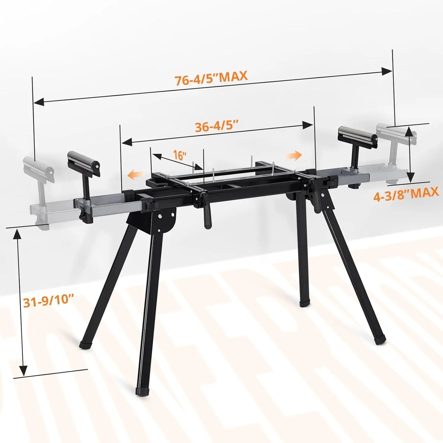 HiMISS Adjustable Folding Miter Saw Stand With Quick Release Brackets