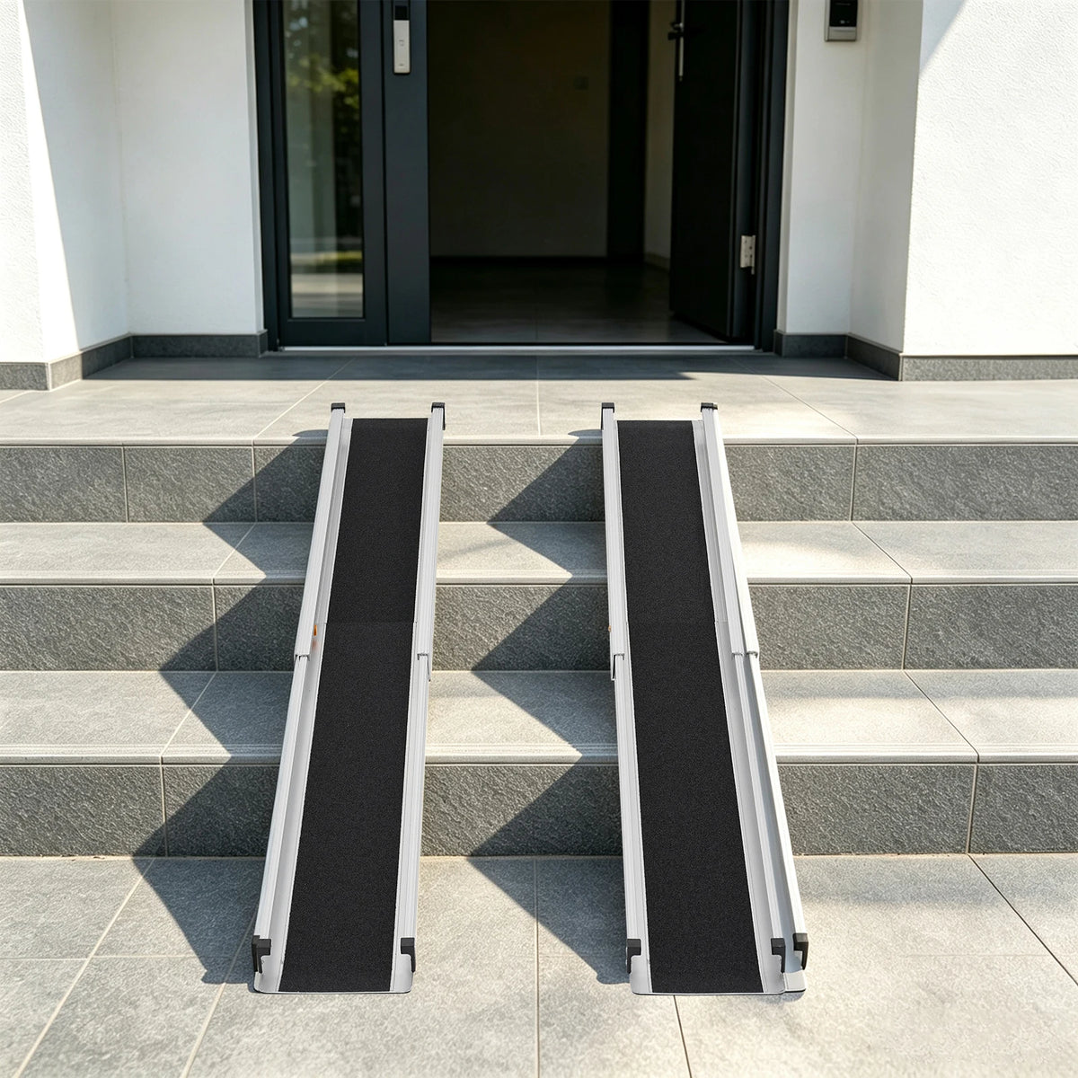 Portable Aluminum Wheelchair Ramp for Steps and Door Thresholds