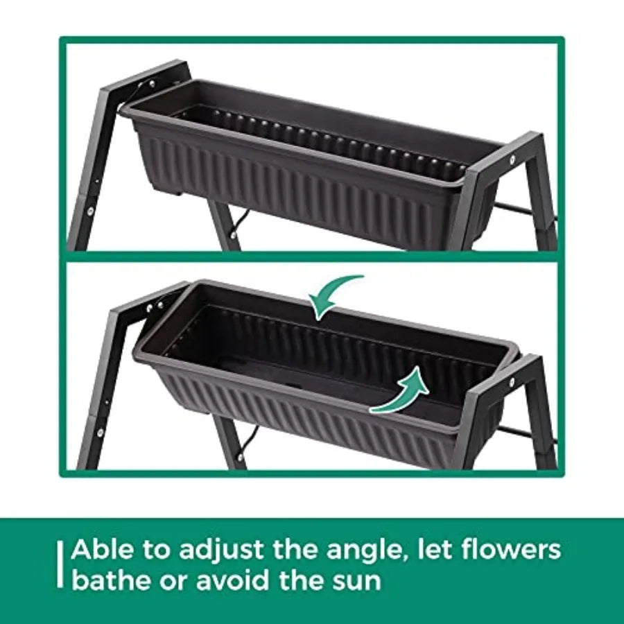 Raised Garden Planter Bed Tiered Planter Stand with 5 Boxes 25" Long*30" Wide*31" Tall Vertical Raised Garden Bed for Herbs Flo