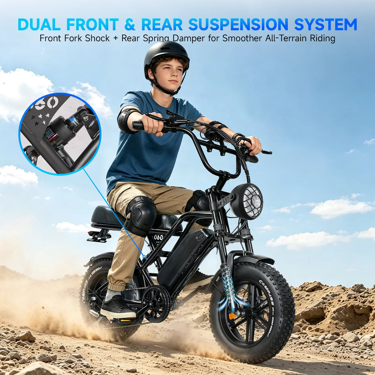 OBX G60 Fat Tire Off Road Electric Bike Removable Battery