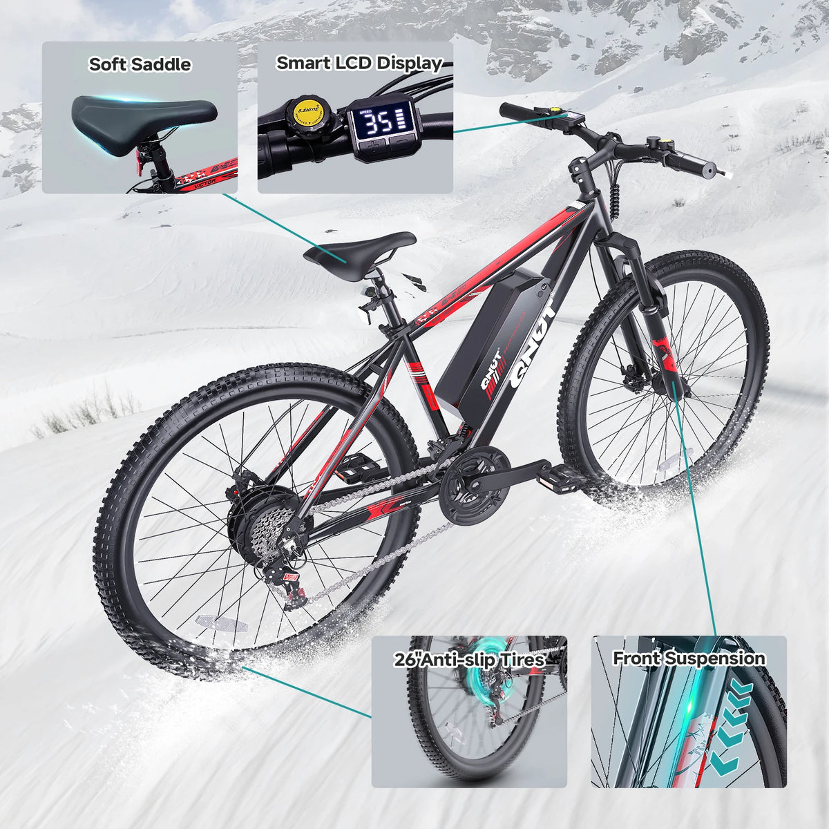 QNUT Victor 3.0 Mountain Electric Bike With 1000 Watt Motor