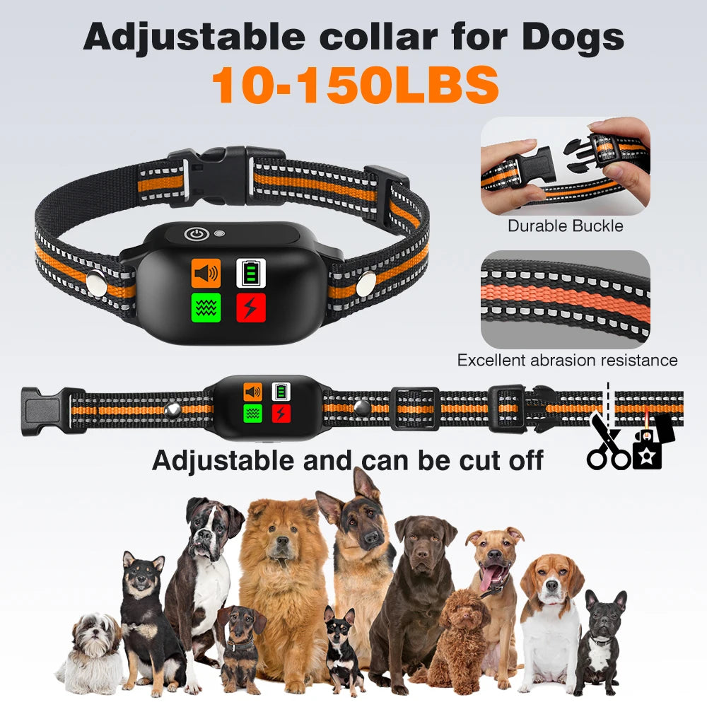 2026 New Color Screen Dog Training Collar,3300ft Electric Collar for Dog Training,IPX7 Waterproof Dog Anti Bark Collar