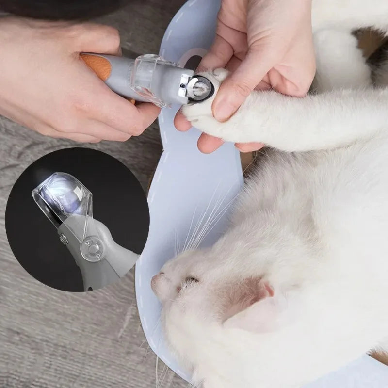 LED Pet Nail Clippers With Safety Light For Dogs Cats