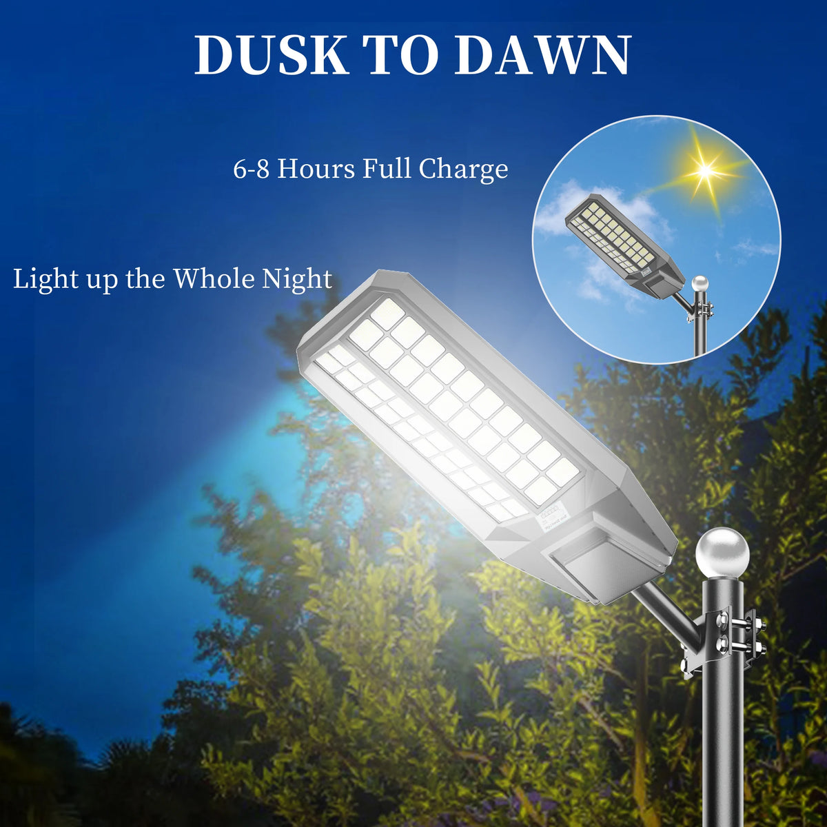Ship from Local Warehouse 9000W Large Super Bright Outdoor Solar Light, Waterproof LED Flood Lamp, Energy Saving with Motion Sensor & Remote Control, Easy Installation for Parking Lot, Yard, Patio, Garden and Street Lighting