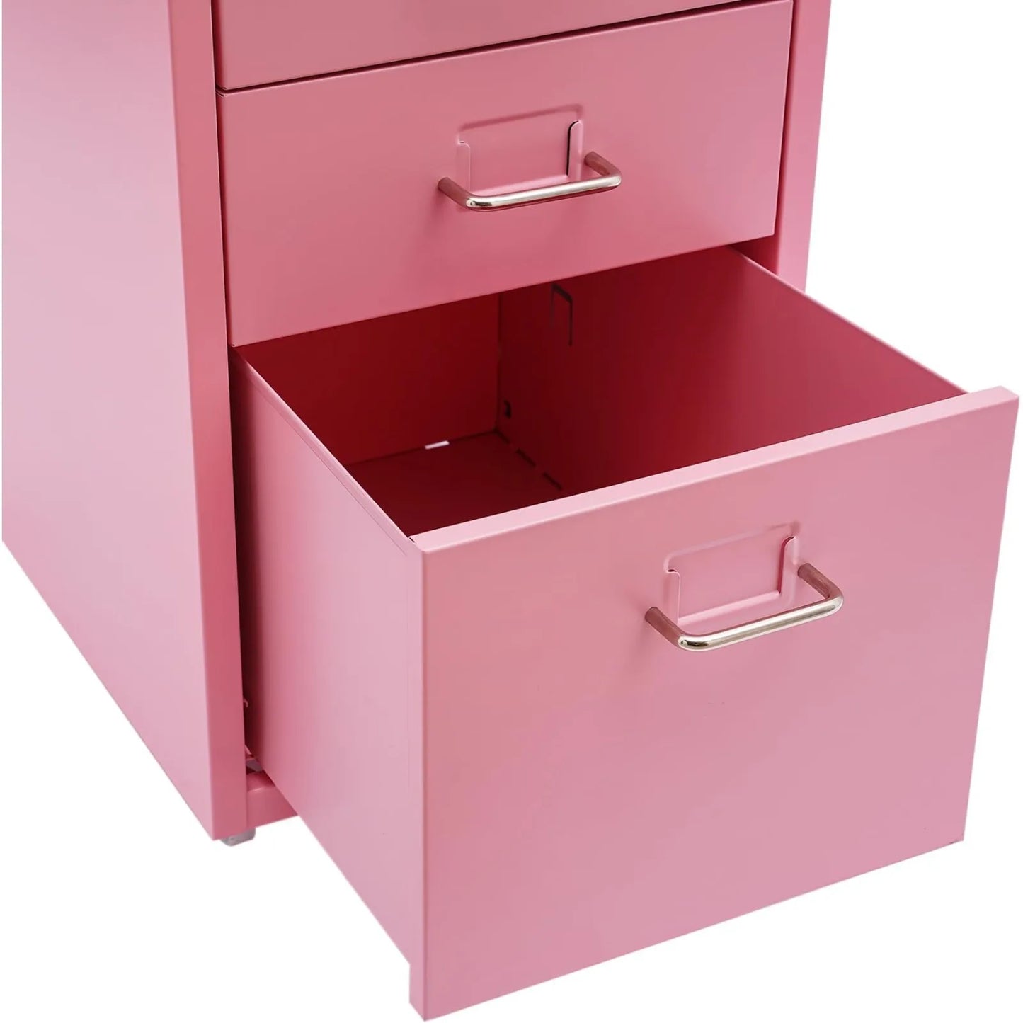 Metal File Storage Cabinet With Five Drawers And Rolling Casters