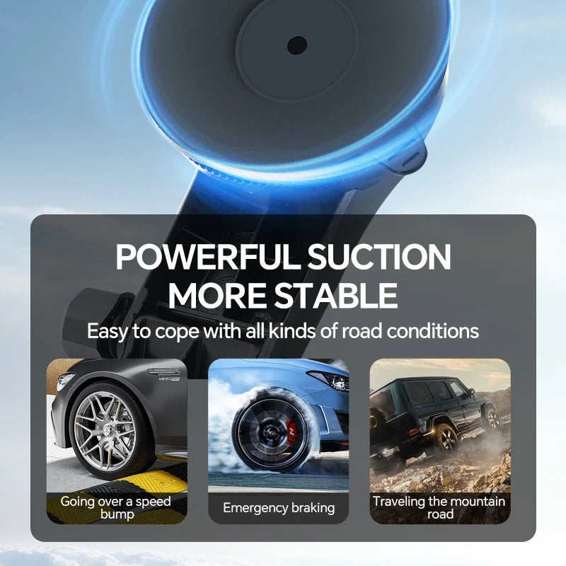 Upgraded Car Phone Holder - Adjustable Arm with Ergonomic Grip, Strong Suction Cup and Elliptical Design, Compatible with iPhone, Samsung, Android Smartphones, General Motors, Fashion Accessories, Texture Anti slip Pad