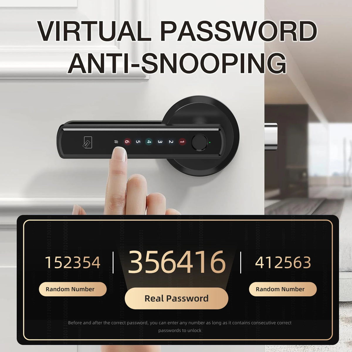Viladepot Handle Smart Lock Fingerprint Bluetooth Touchscreen Keypad