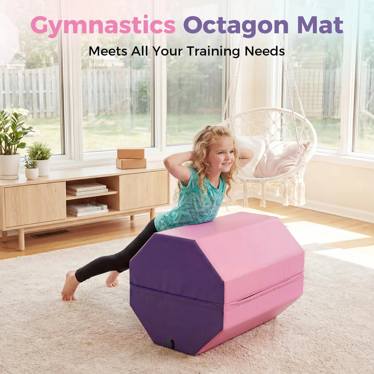Octagon Backbend Somersault Trainer Mat for Gymnastics and Cheerleading