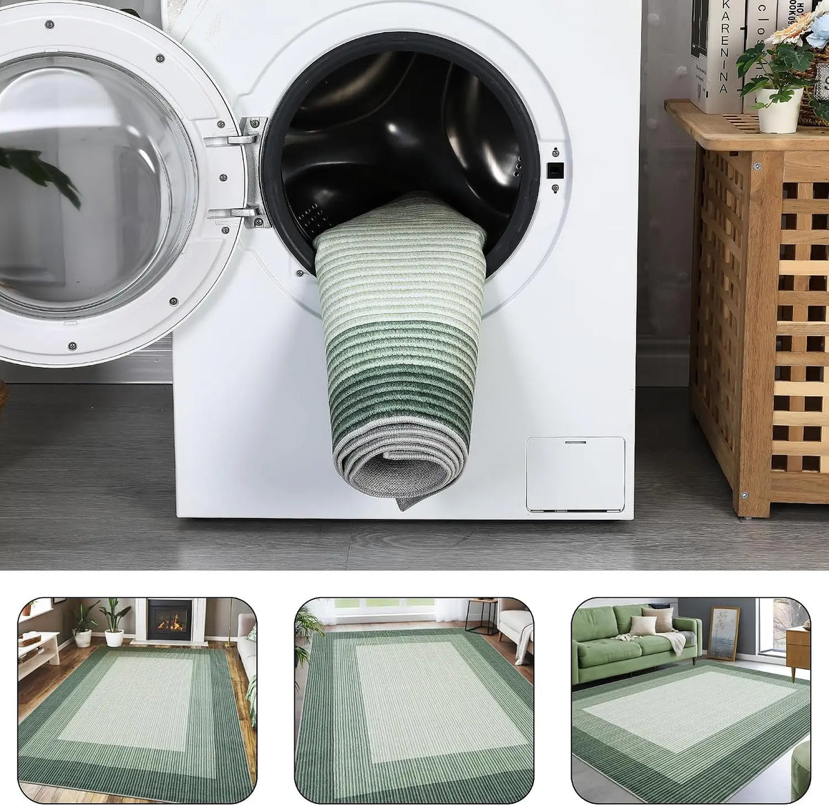 Garvee Waterproof Abstract Area Rug For Bedroom And Living Room