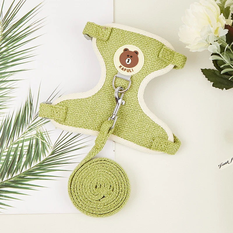 Rabbit Harness And Leash Set For Outdoor Walking Pets