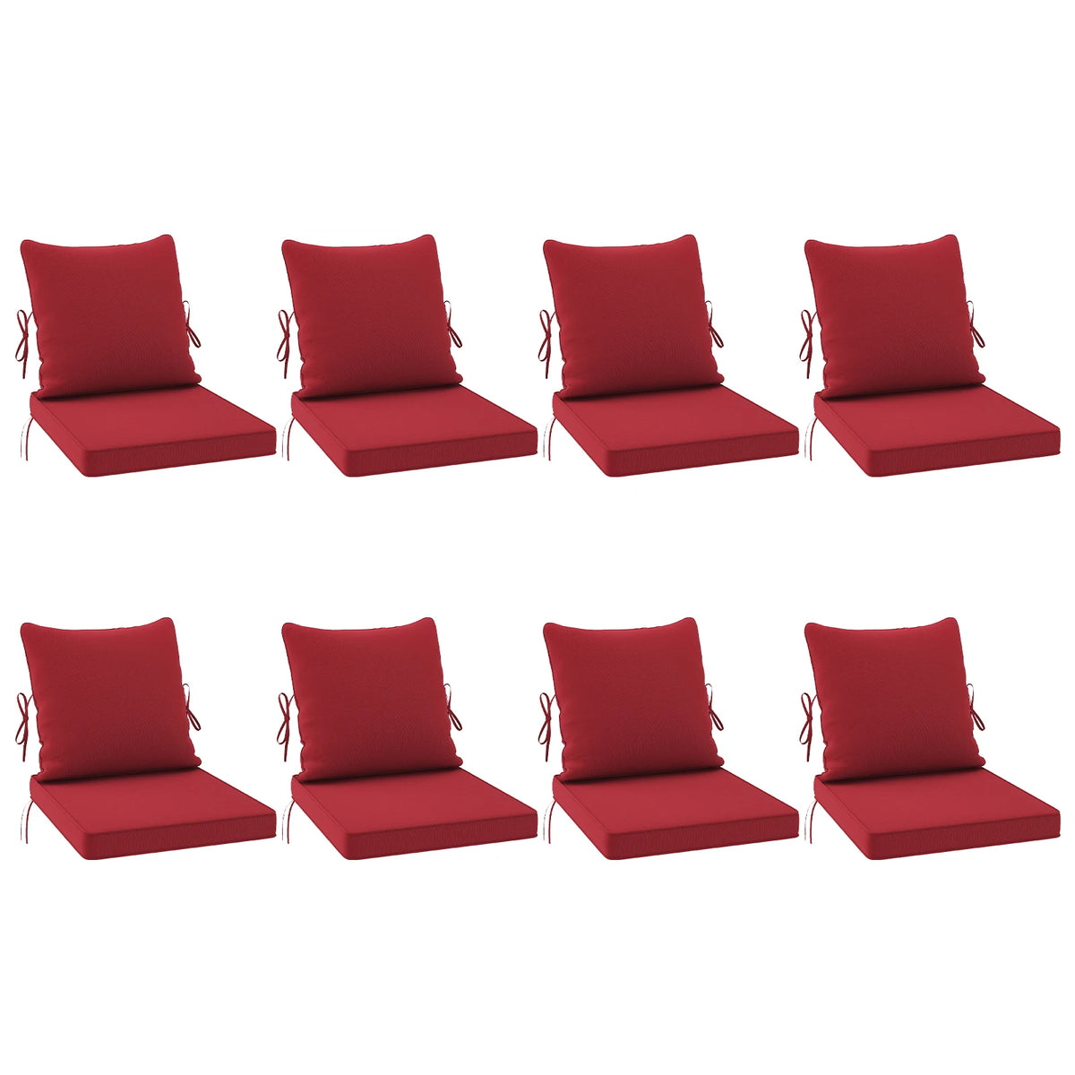 Outdoor Chair Cushions Set of 2, 24"× 24" Outdoor Sofa Replacement Cushions with Removable Cover for Patio Furniture