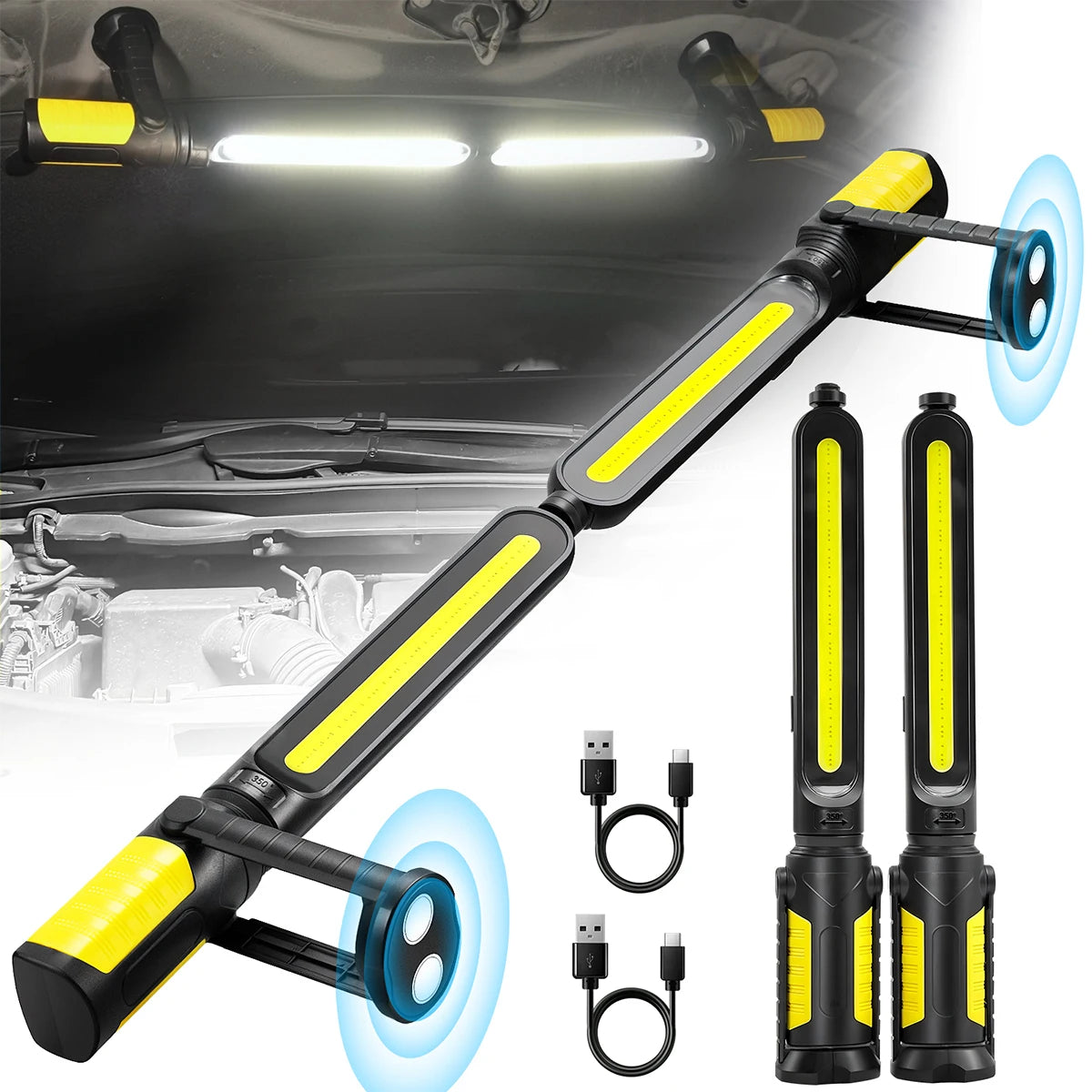 Mixjoy 2400 Lumen Magnetic Rechargeable Led Work Light