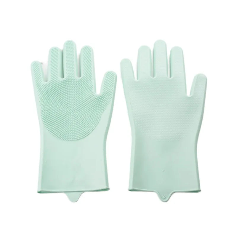 Silicone Pet Bathing Gloves Dog Cat Grooming Scrub Brush