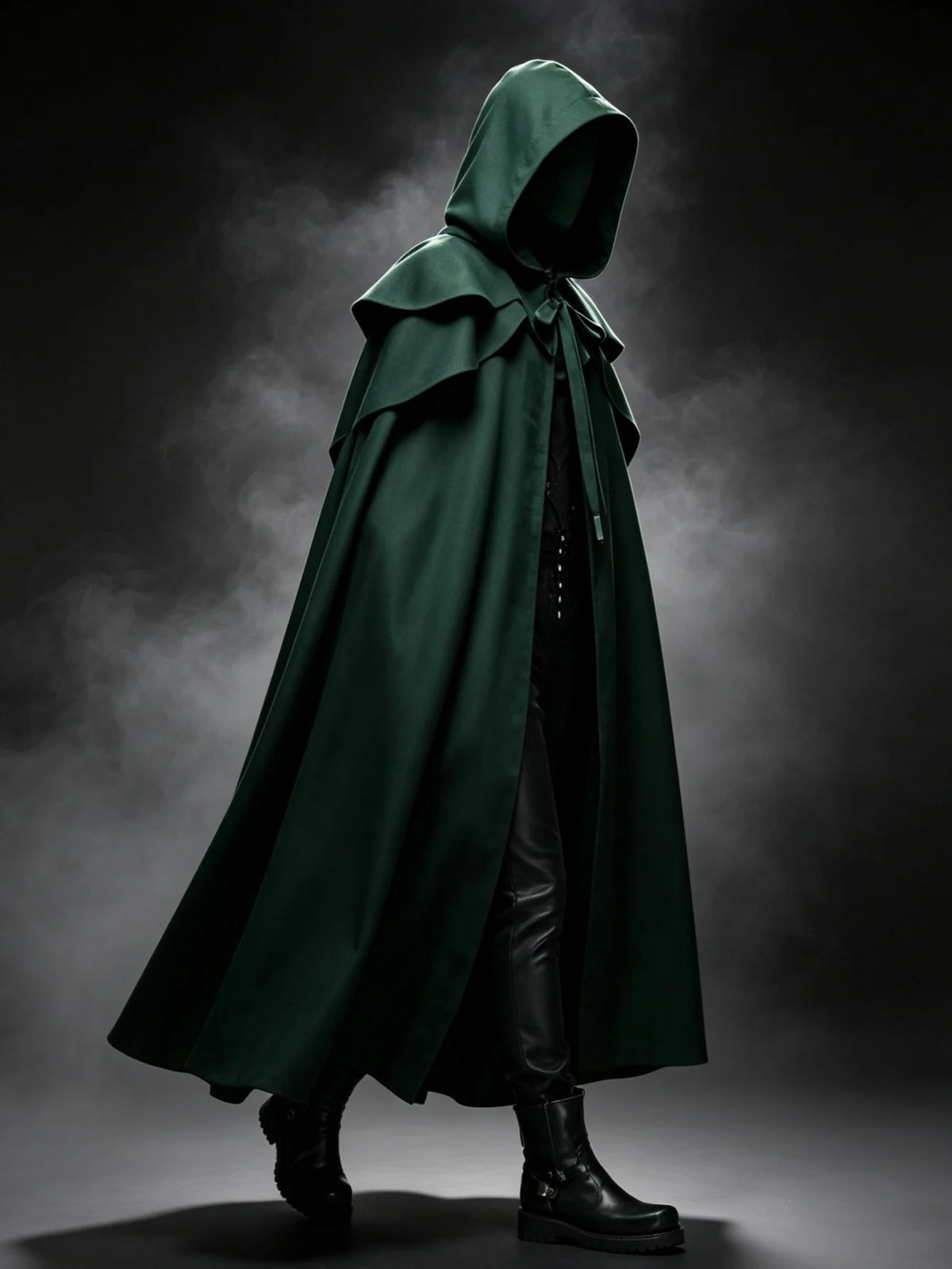 Medieval Hooded Cloak Cape for Ranger Wizard Cosplay Costume
