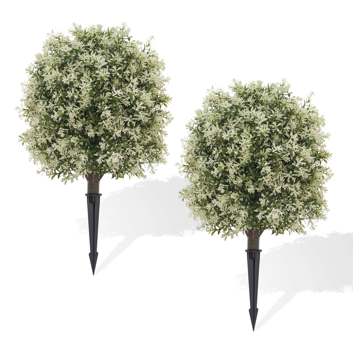 HiMISS Artificial Boxwood Topiary Ball With Ground Spike