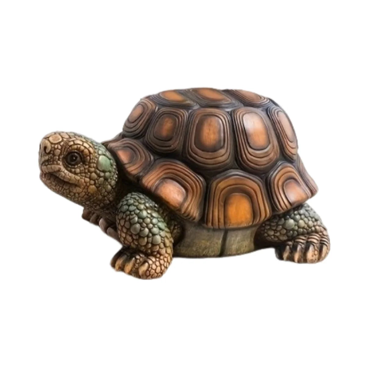 18" Garden Turtle Statue Stool, Simulated Animal Resin Sculpture, Multi-Purpose Decorative Stool for Living Room, Balcony, Office, Garden, Courtyard & Lawn