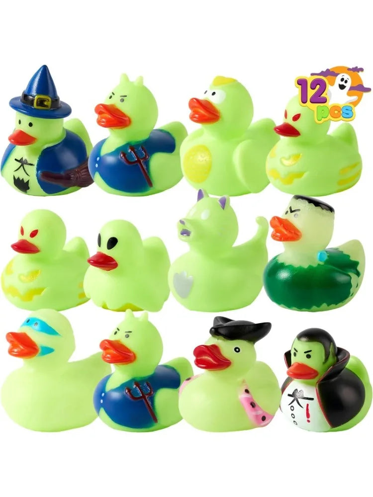 Joyfy Halloween Glow In The Dark Rubber Duck Bath Toys