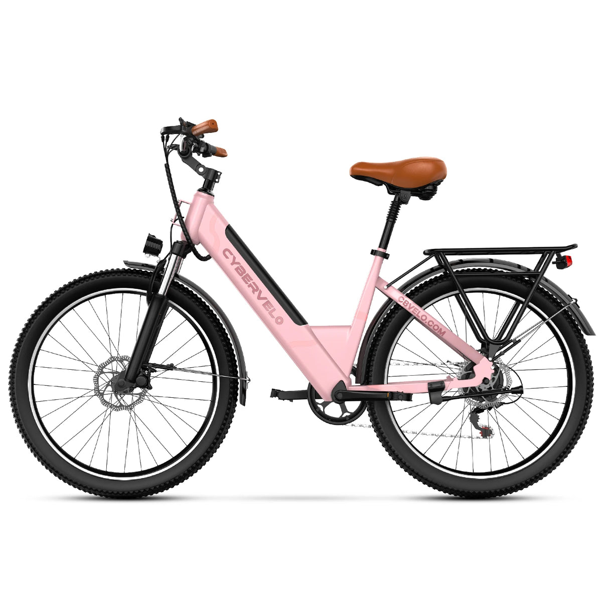 Cybervelo Urban Commute Step-Thru Electric Bike With 1000W Peak Motor