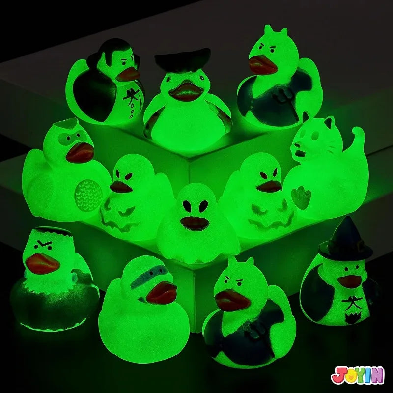 Joyfy Halloween Glow In The Dark Rubber Duck Bath Toys