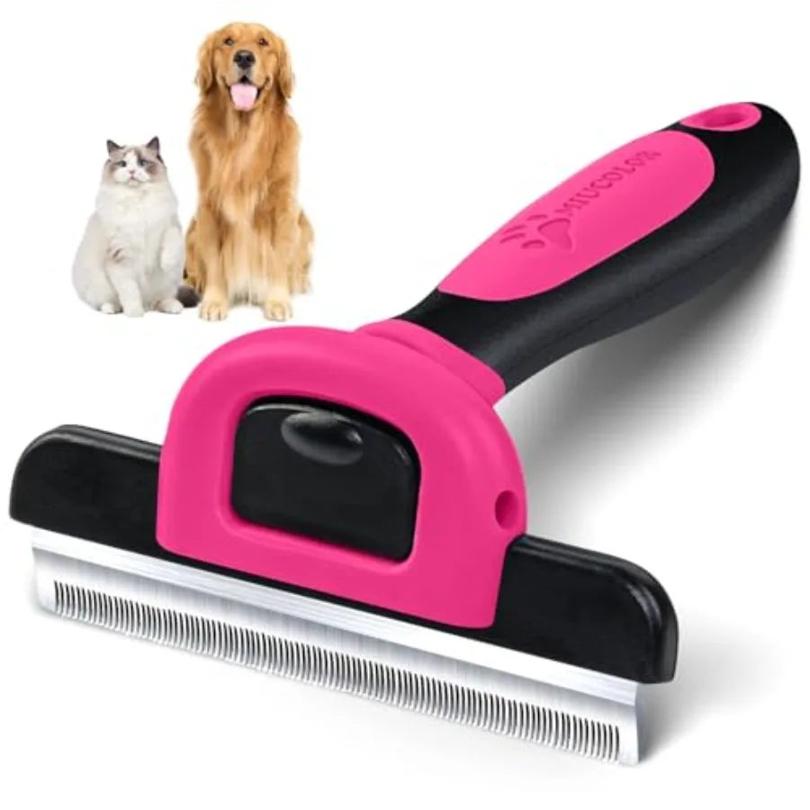 Pet Grooming Deshedding Brush For Dogs And Cats Reduces Shedding