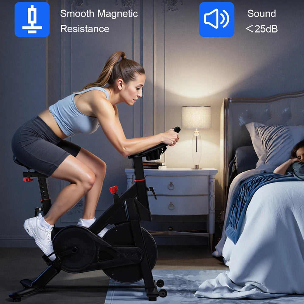 LACUFFY Magnetic Resistance Exercise Bike for Home Workouts