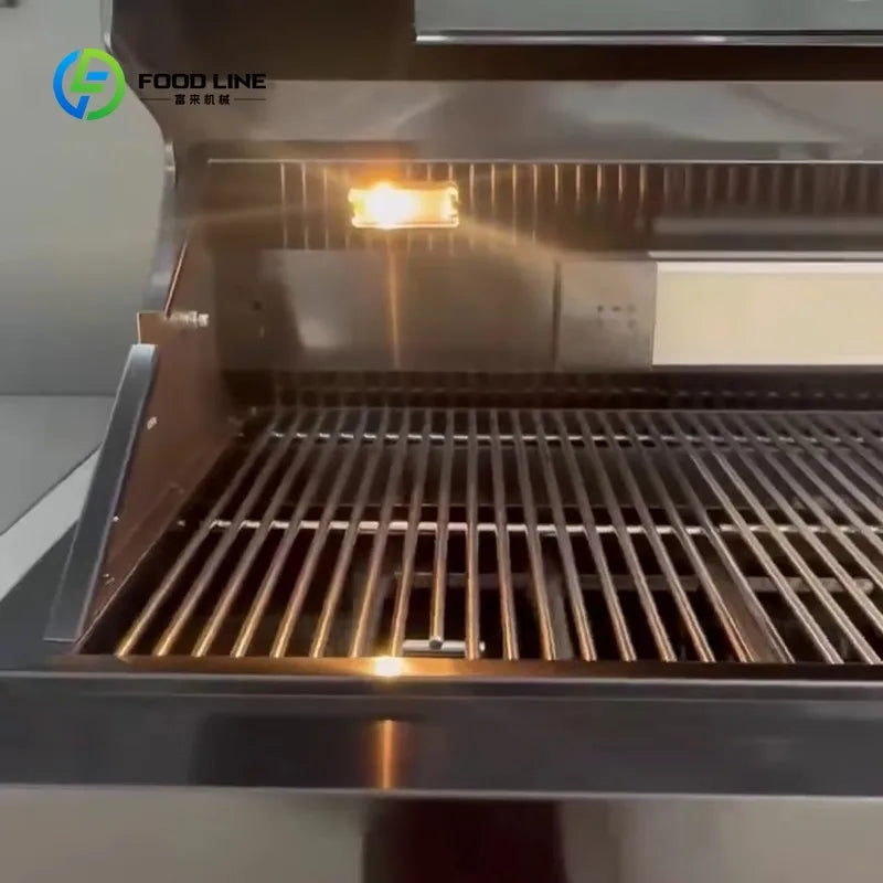 Stainless Steel Outdoor Kitchen BBQ Grill With Waterproof Storage Shed