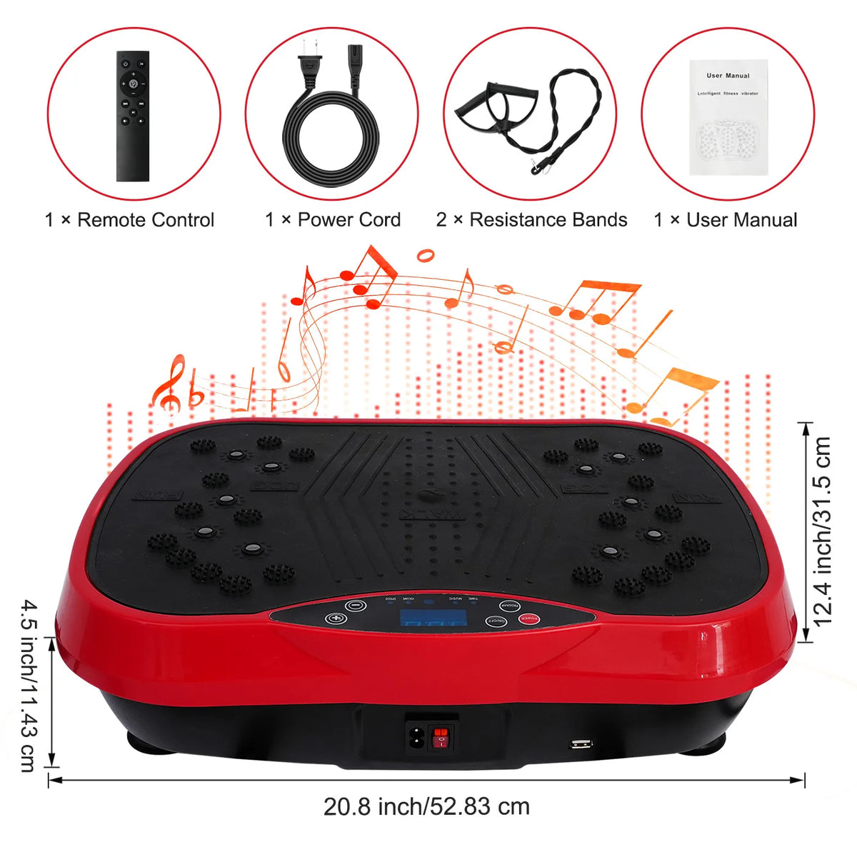 Full Body Vibration Plate Exercise Machine With Remote Control