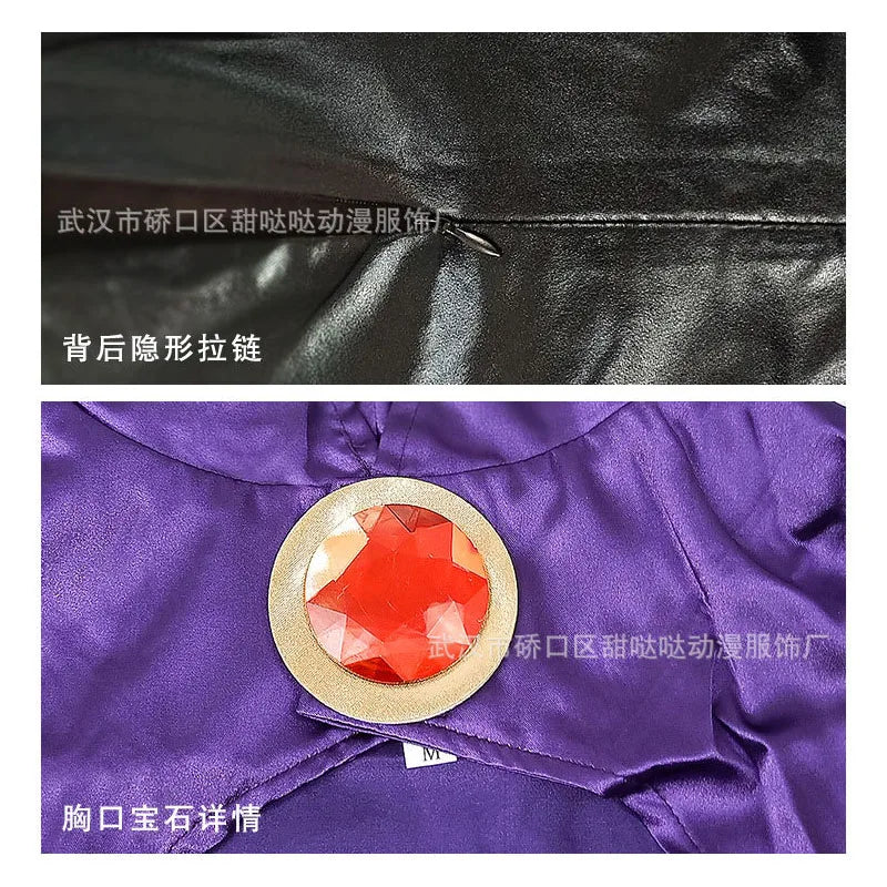 Anime Gothic Witch Cosplay Costume With Hooded Cape