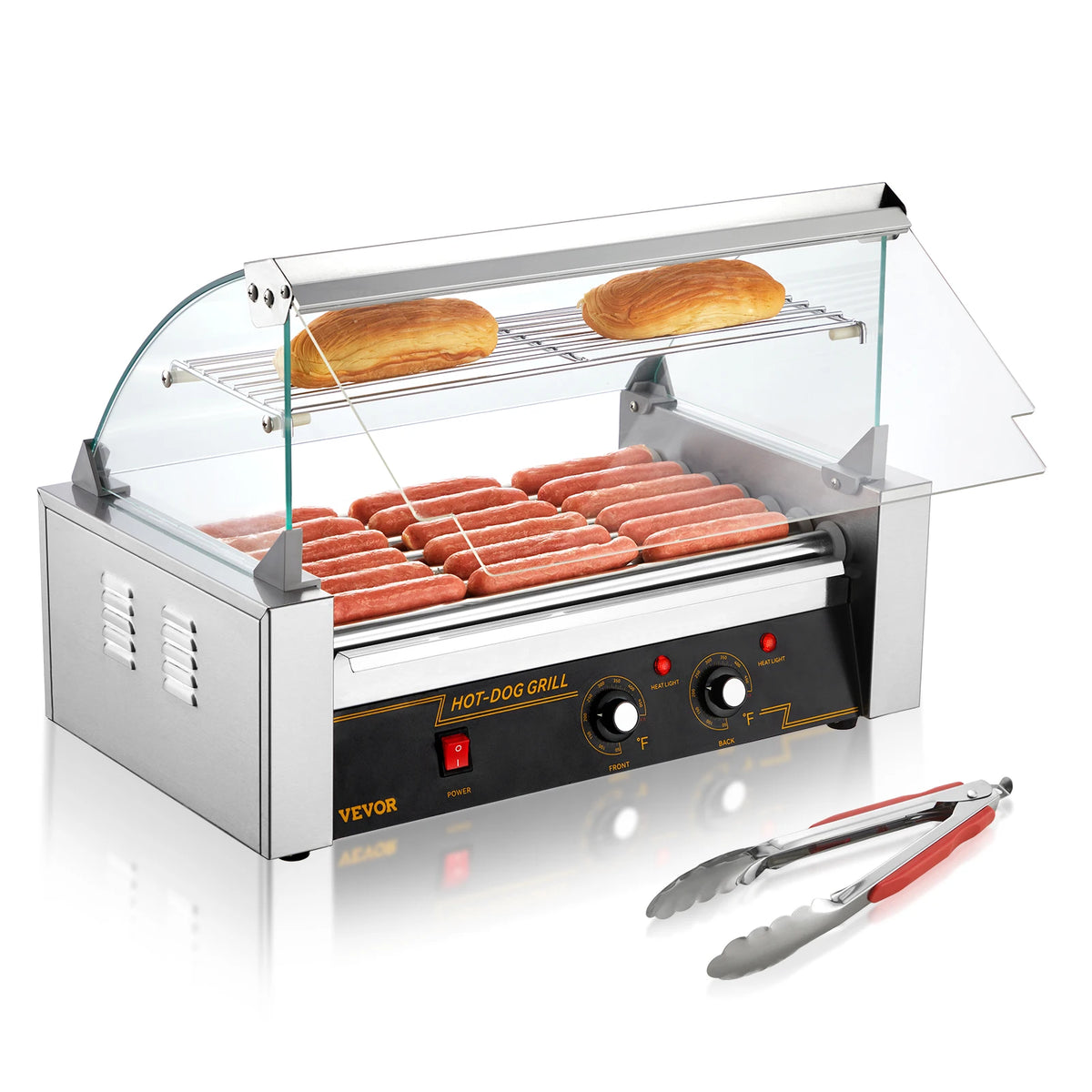 SucceBuy Stainless Steel Hot Dog Roller Sausage Grill Machine