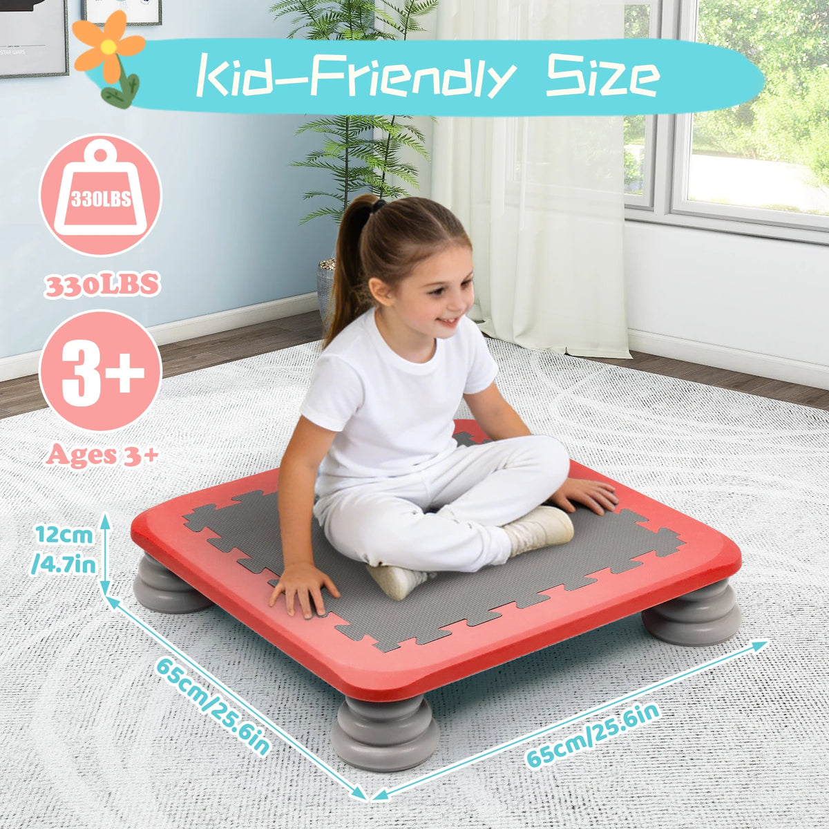 Kids Mini Trampoline for Indoor and Outdoor Balance Training
