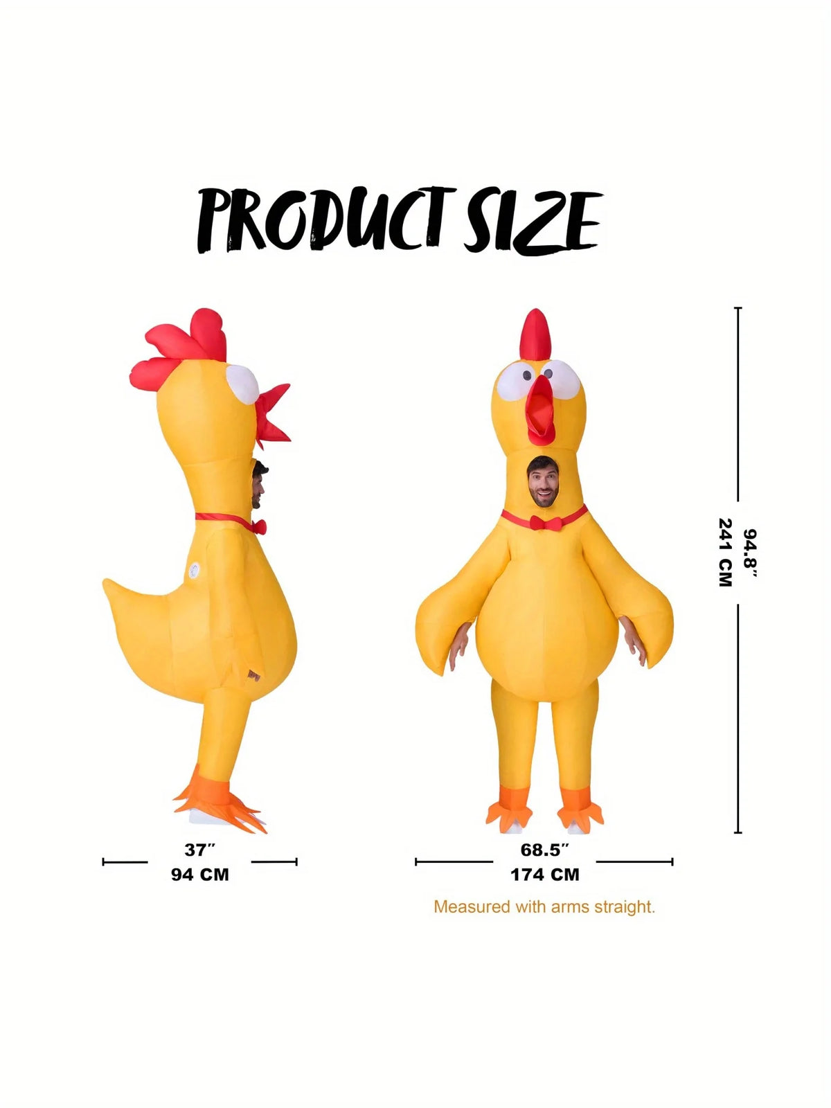 Joyfy Inflatable Rubber Chicken Costume For Adults Halloween Cosplay