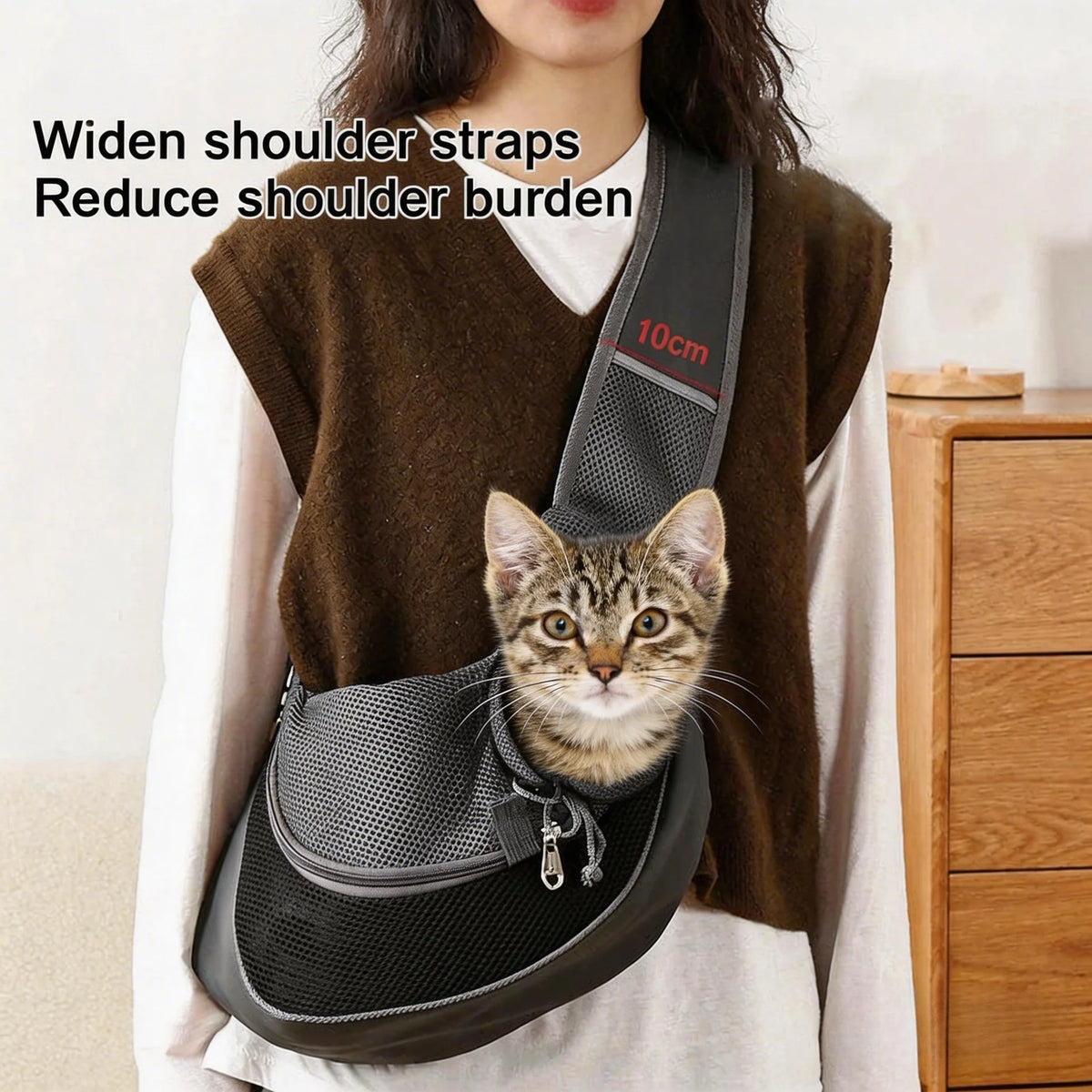 Pet Cat Dog Carrier Backpack Sling Bag With Breathable Mesh