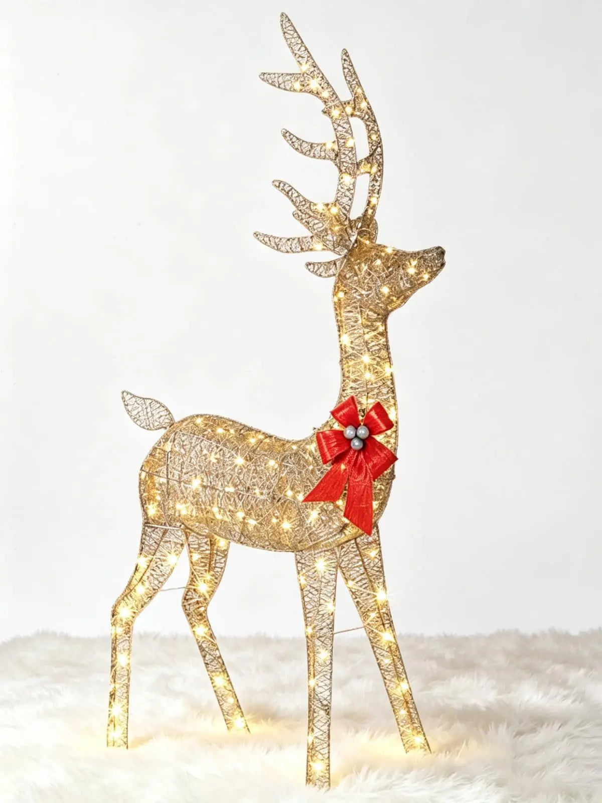 Lighted Christmas Deer Family Set Outdoor Decoration With LED Lights