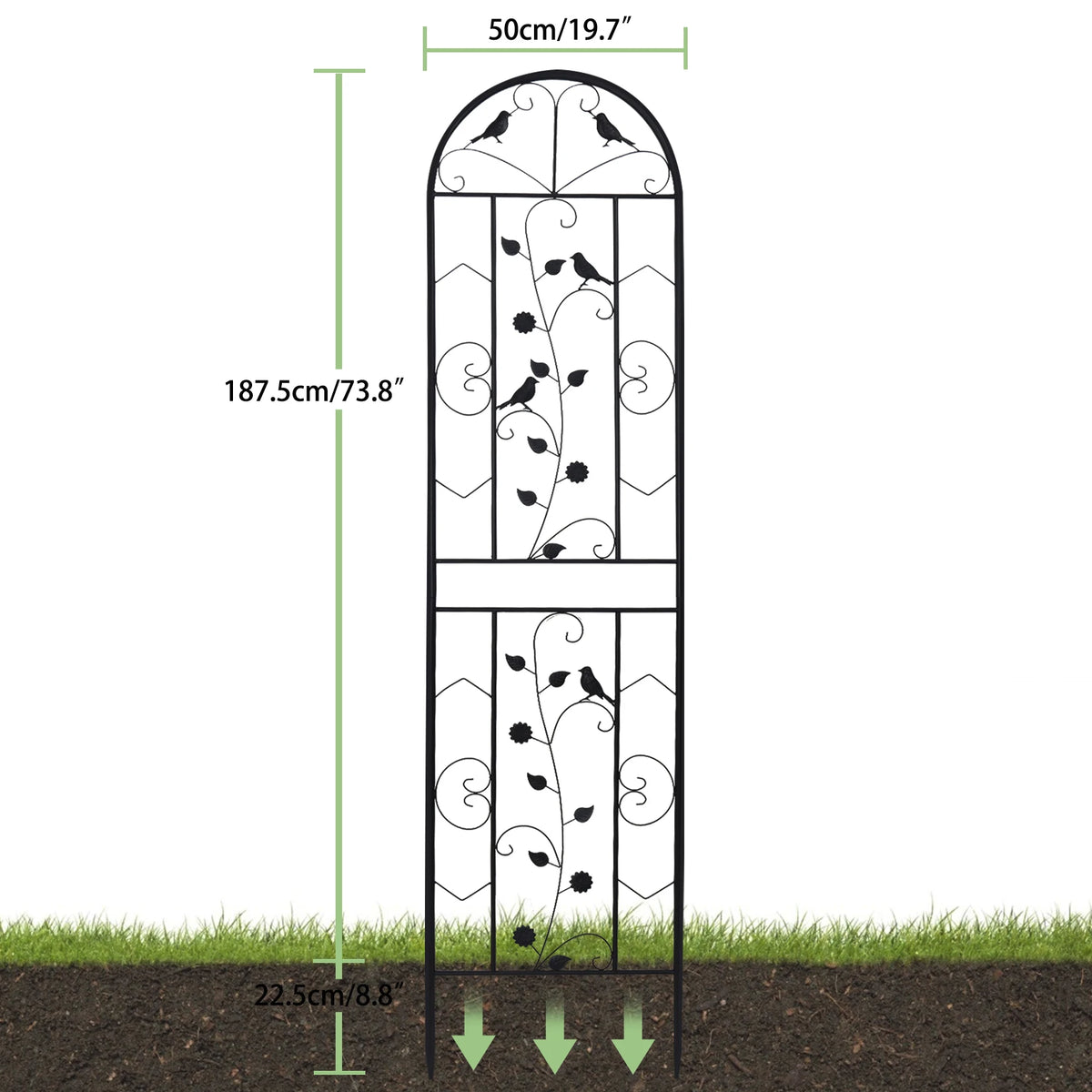 Metal Garden Trellis Anti Rust Climbing Plant Panel Support