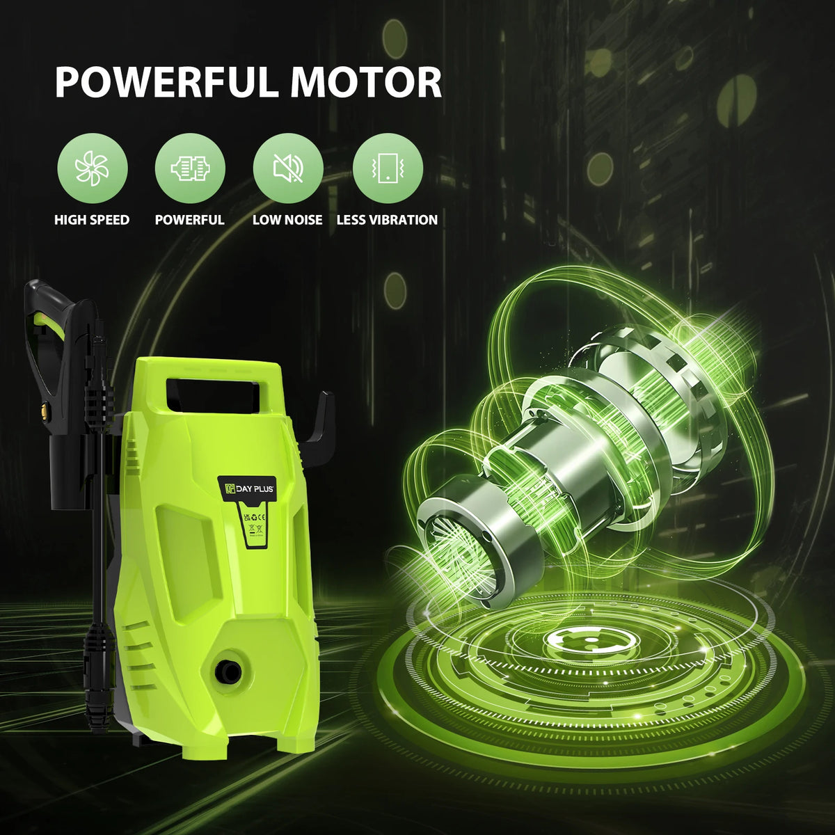 DayPlus High Pressure Electric Washer For Patio Cleaning