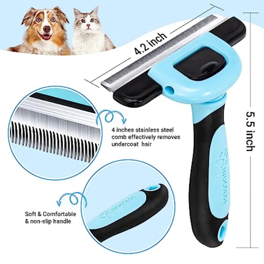 Pet Grooming Deshedding Brush For Dogs And Cats Reduces Shedding