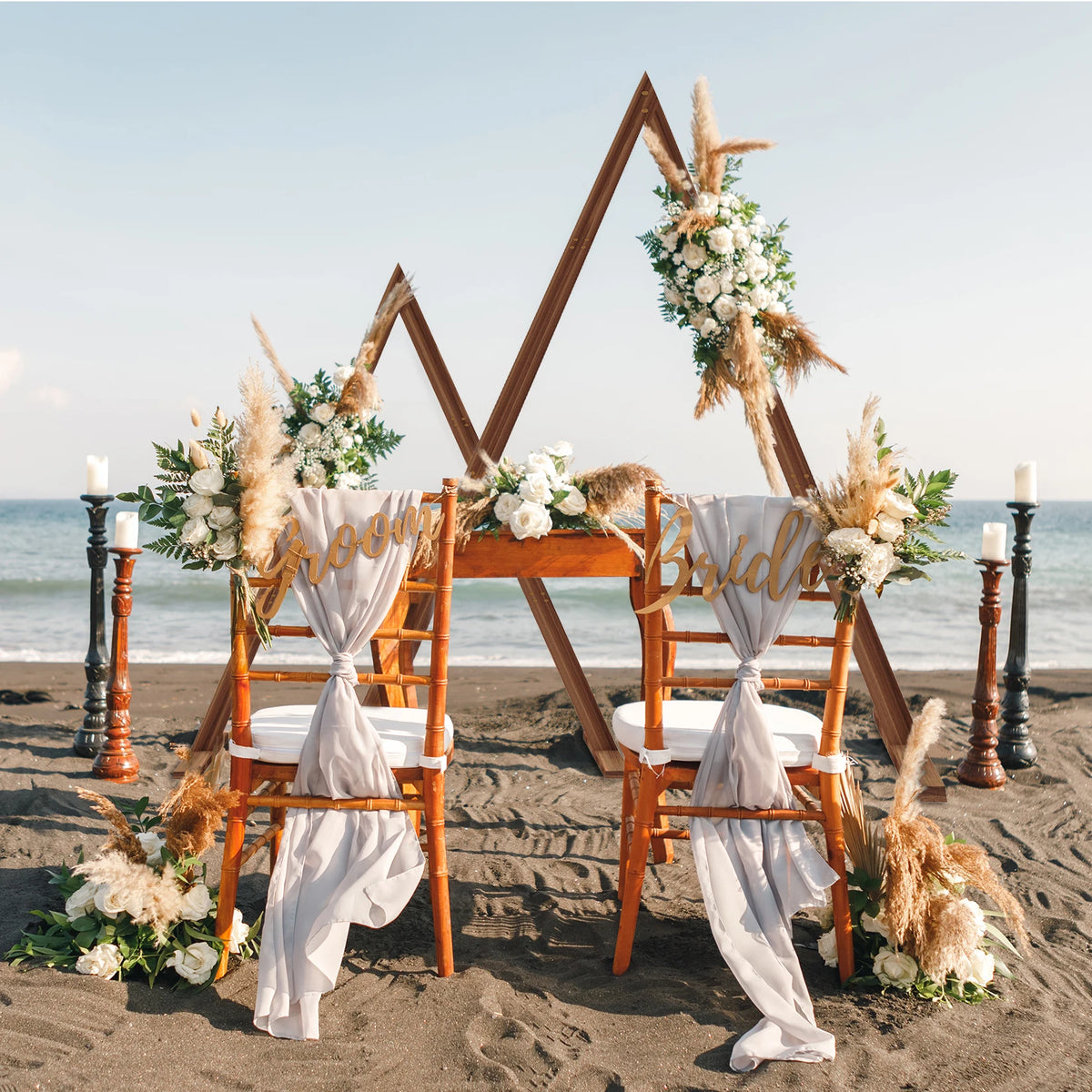 Wooden Wedding Arch Backdrop Frame For Outdoor Garden Ceremonies
