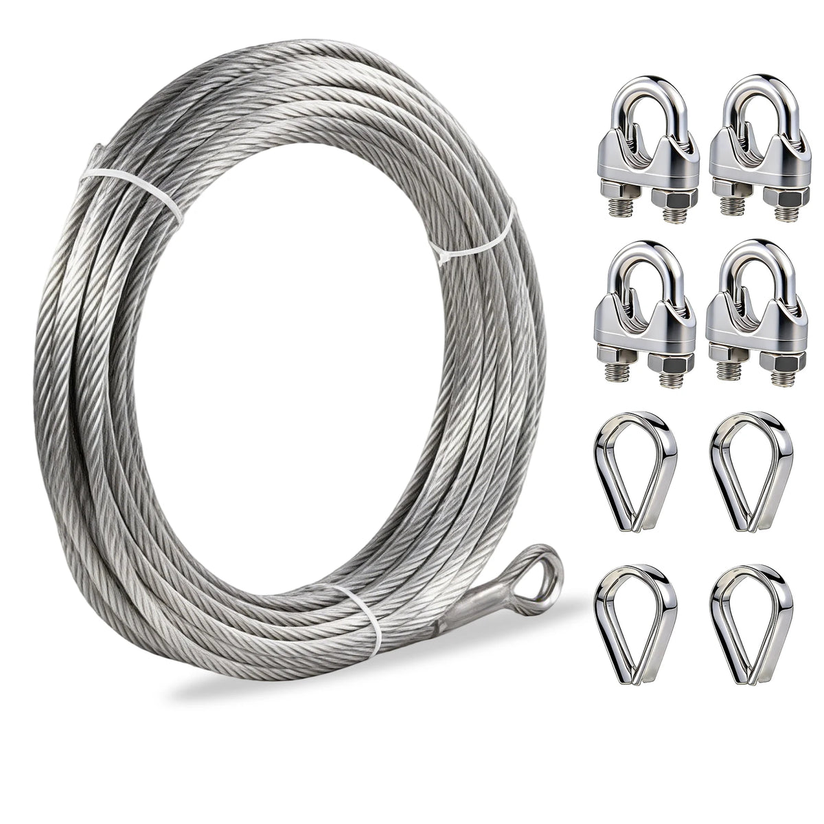 Stainless Steel Aircraft Wire Rope Heavy Duty Winch Cable