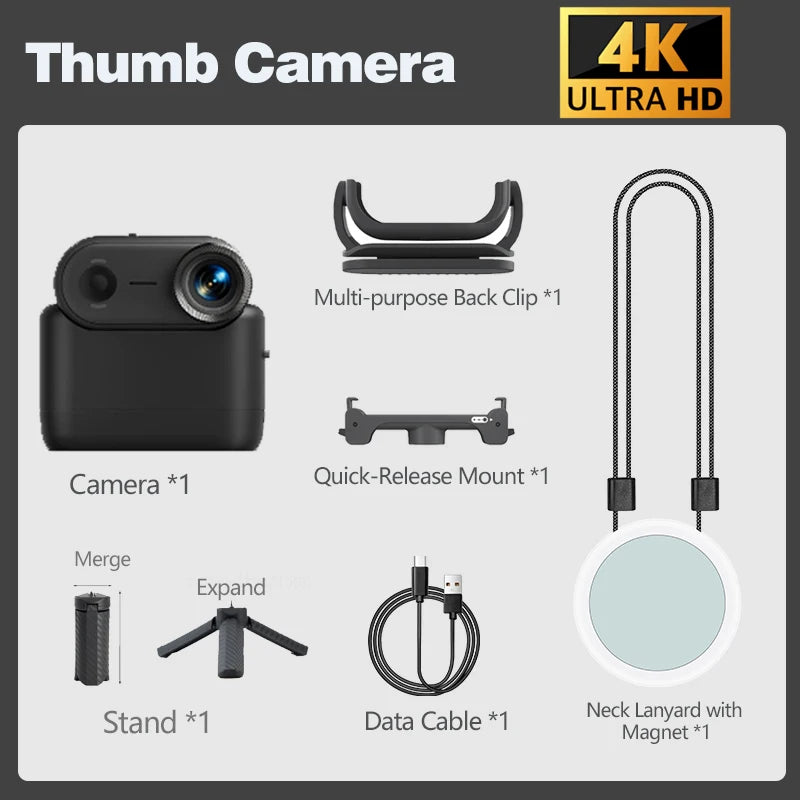 Sherway 4K Action Camera With 64GB Memory 6-Axis EIS Waterproof