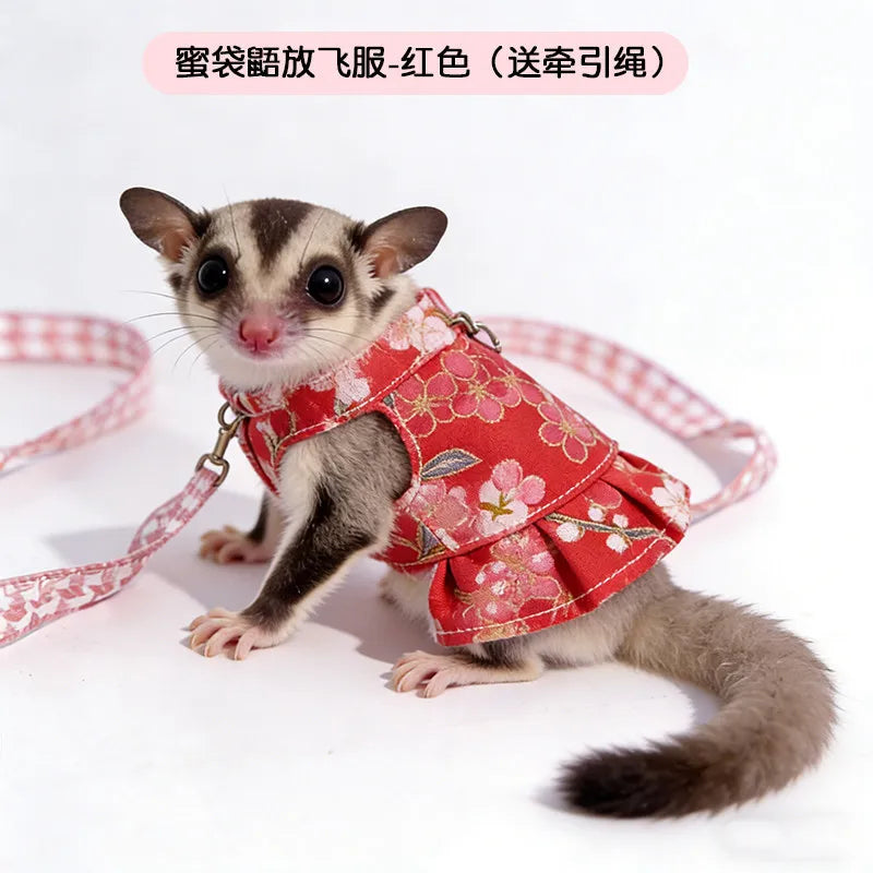 Adjustable Pet Harness With Leash For Sugar Gliders And Ferrets