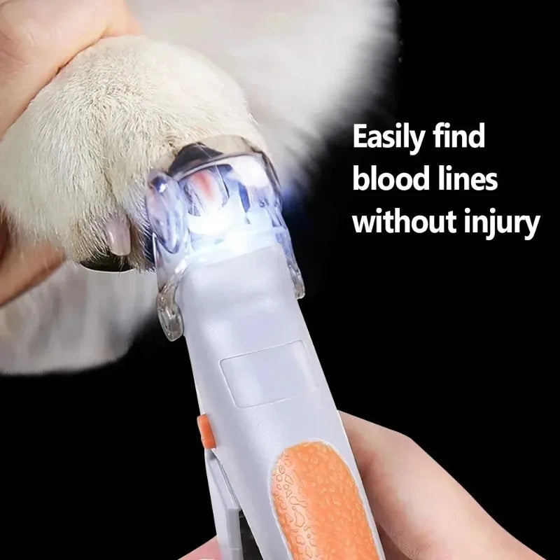 LED Pet Nail Clippers With Safety Light For Dogs Cats