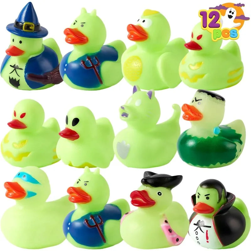 Joyfy Halloween Glow In The Dark Rubber Duck Bath Toys