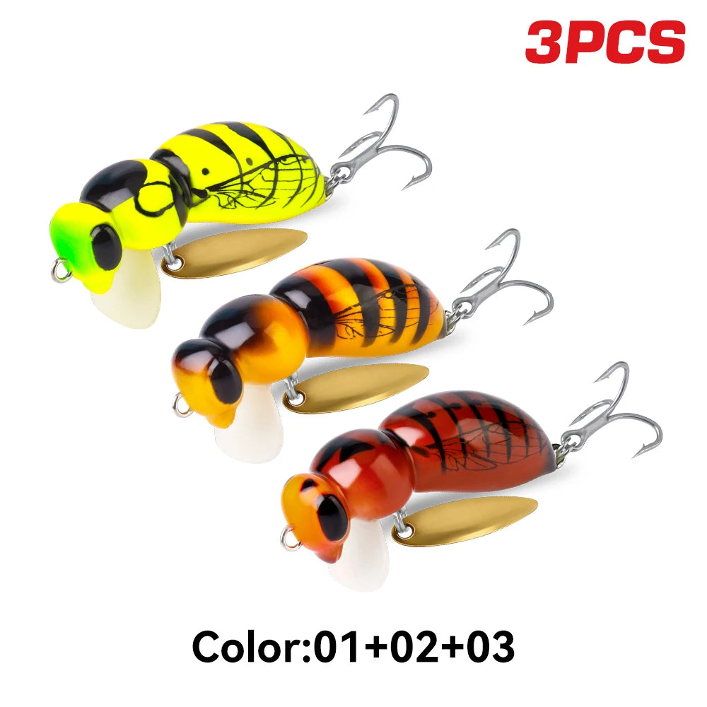Kingdom Wasp Minnow Topwater Fishing Lure Artificial Bait