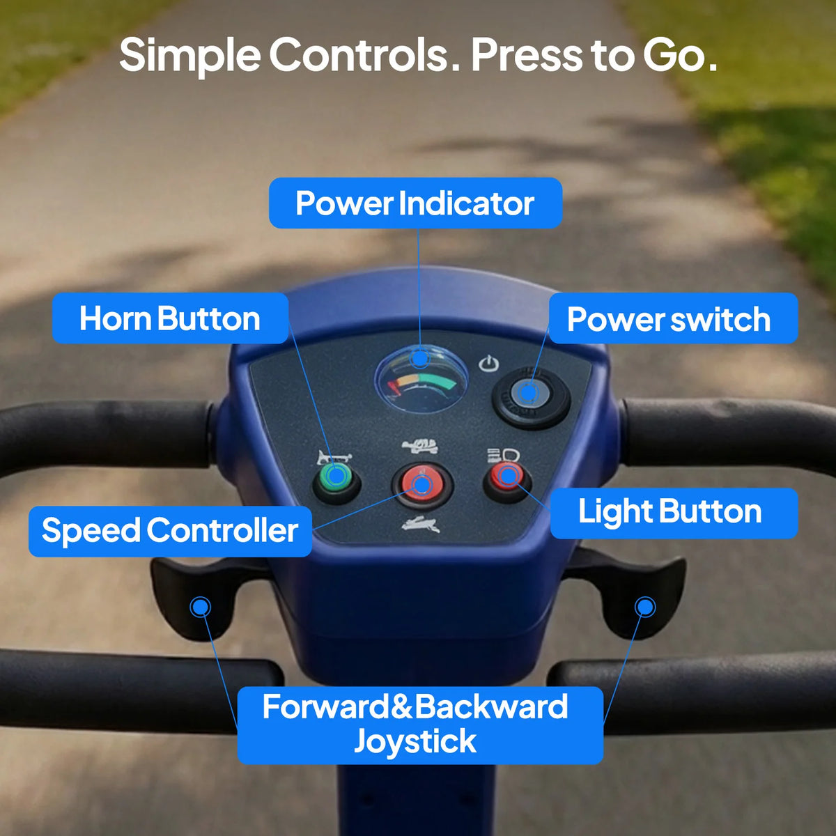 Folding Electric Mobility Scooter for Seniors and Adults All Terrain