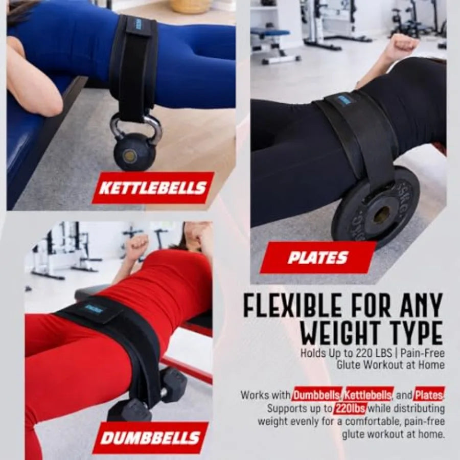 Hip Thrust Belt for Weightlifting, Dumbbells and Kettlebells