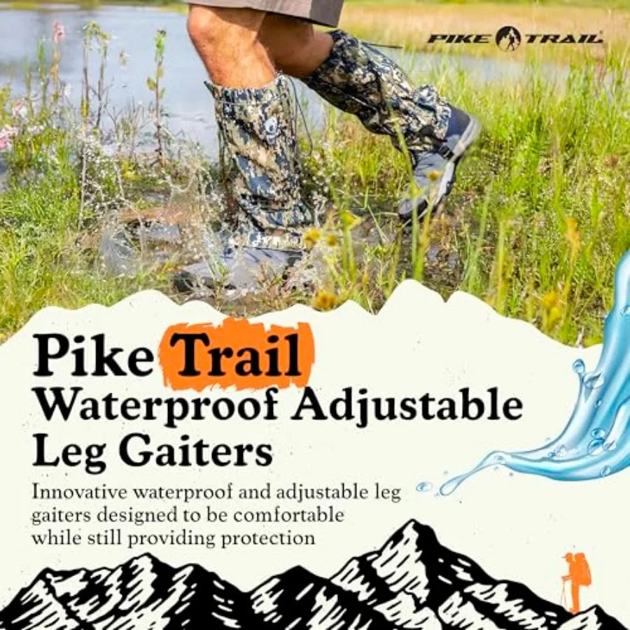 Adjustable Hiking Leg Gaiters for Hunting, Trekking, and Outdoor Protection