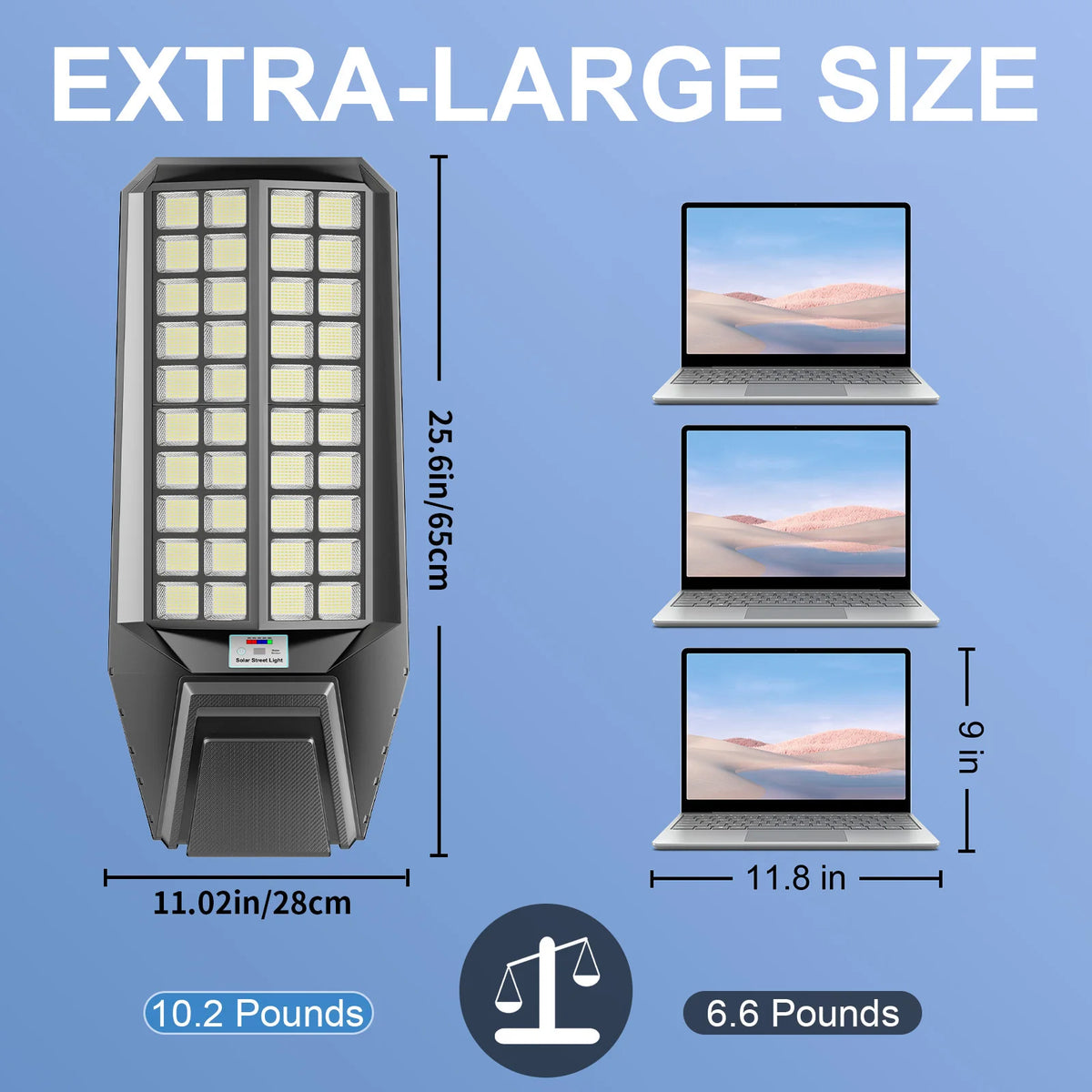 Ship from Local Warehouse 9000W Large Super Bright Outdoor Solar Light, Waterproof LED Flood Lamp, Energy Saving with Motion Sensor & Remote Control, Easy Installation for Parking Lot, Yard, Patio, Garden and Street Lighting