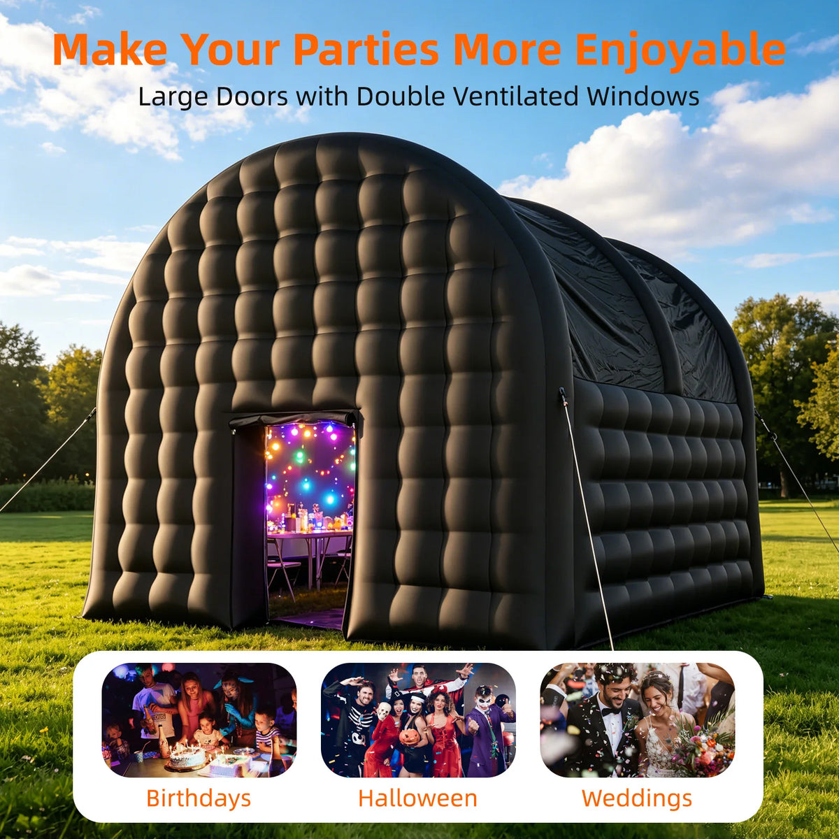 Large Outdoor Inflatable Cube Tent For Parties And Nightclubs
